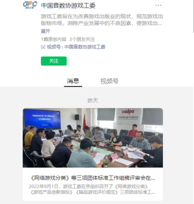 網(wǎng)絡(luò)游戲標(biāo)準(zhǔn)建設(shè)新進(jìn)展 工作組稿評審會在京舉辦，推動行業(yè)規(guī)范化發(fā)展